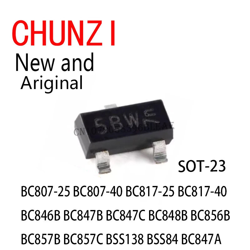 1-5PCS BC807-25 BC807-40 BC817-25 BC817-40 BC846B BC847B BC848B BC856B BC857B BC857C BSS138 BSS84 BC