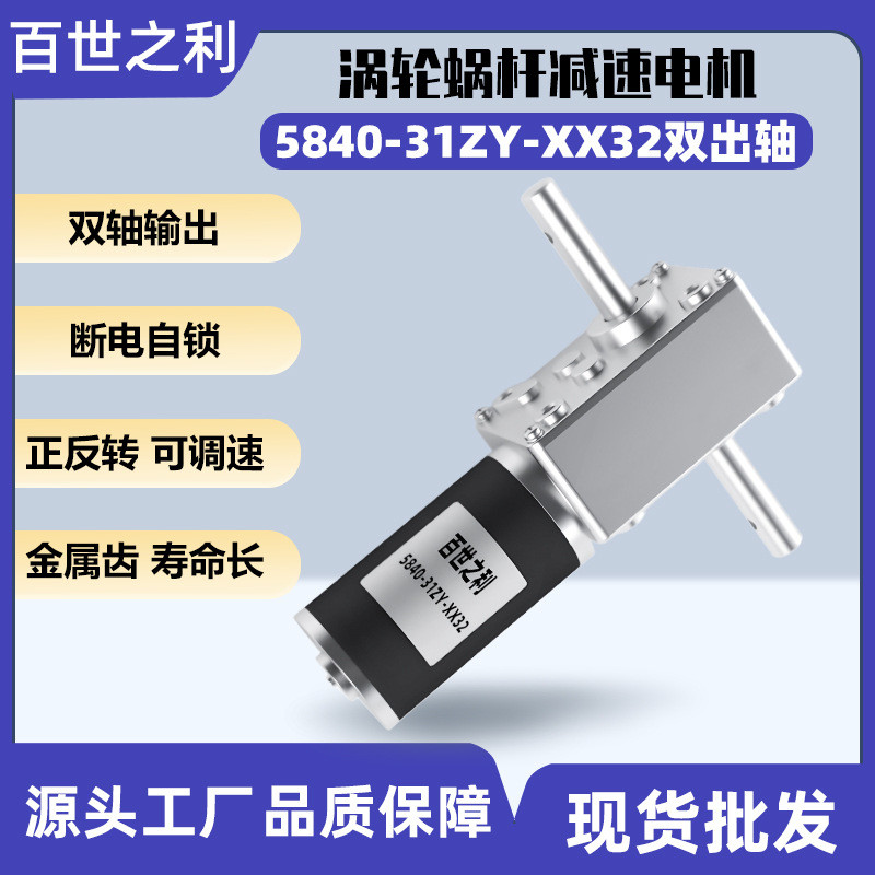 5840-31zy Snail Wheel Snail Micro DC Gear Motor 12V Dual Outlet Shaft Brushed Micro Motor 24V