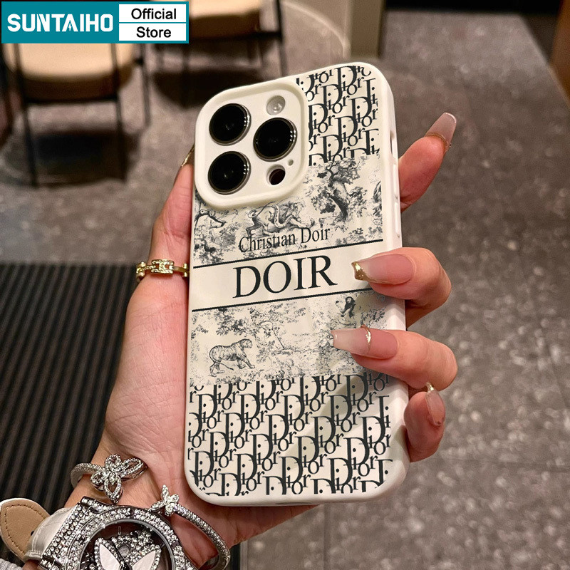 Suntaiho เคสไอโฟน เคสโทรศัพท์Elegant Christian Diorแรงบันดาลใจซิลิโคนนุ่มพรีเมี่ยมกันกระแทกสําหรับiPhone 11 12 13 14 15 16 Pro Max IP 7 8 Plus Iphon X XS XR Xs Max
