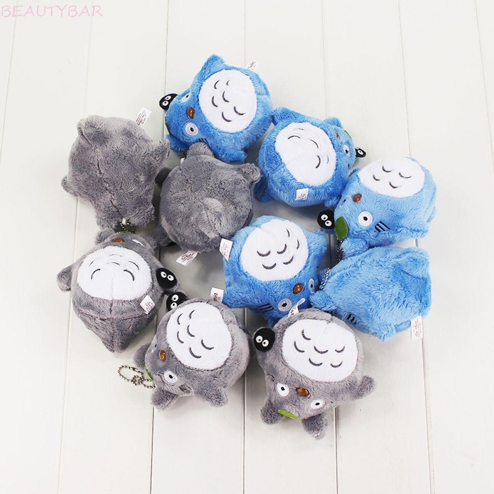 BEAUTYBAR8 Totoro ตุ๊กตาพวงกุญแจ Softstuffed ของเล่น Mini Soft kawaii เด็ก Totoro พวงกุญแจพวงกุญแจน่