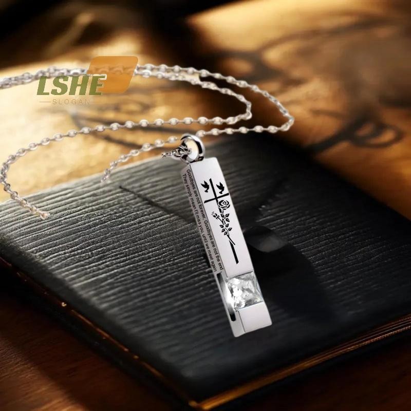 [LSHE] Simple ส่วนบุคคลสแตนเลสสัตว์เลี้ยง Urn สร้อยคอ Memorial Cremation Urn จี้สร้อยคอ Keepsake Ash