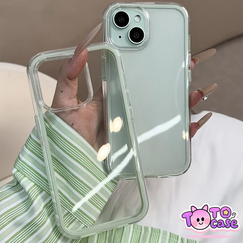 เคสไอโฟน 12 สำหรับ iPhone 11 15 13 14 16 Pro Max 16 14 15 Plus 15 13 14 16 Pro กันชนสีสดแบบเรียบง่าย 2 ใน 1 ฝาครอบ