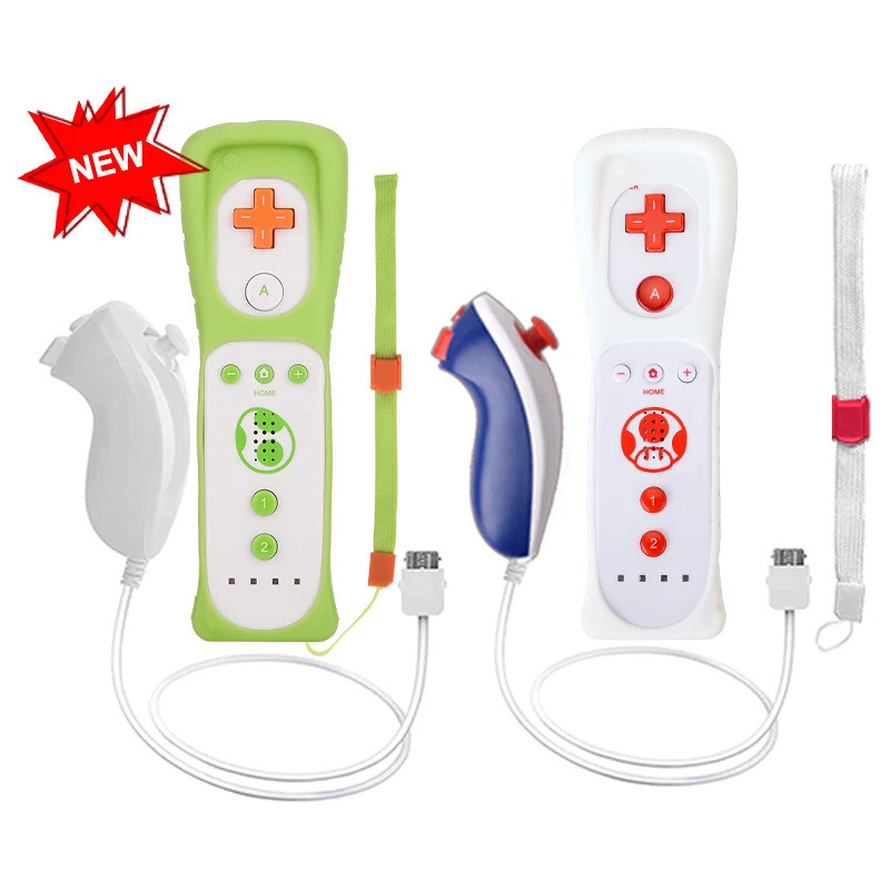 2PCS Controller สําหรับ Wii รีโมทคอนโทรล Gamepad พร้อม Motion Plus สําหรับ Ninetend Wii/Wii U ไร้สาย