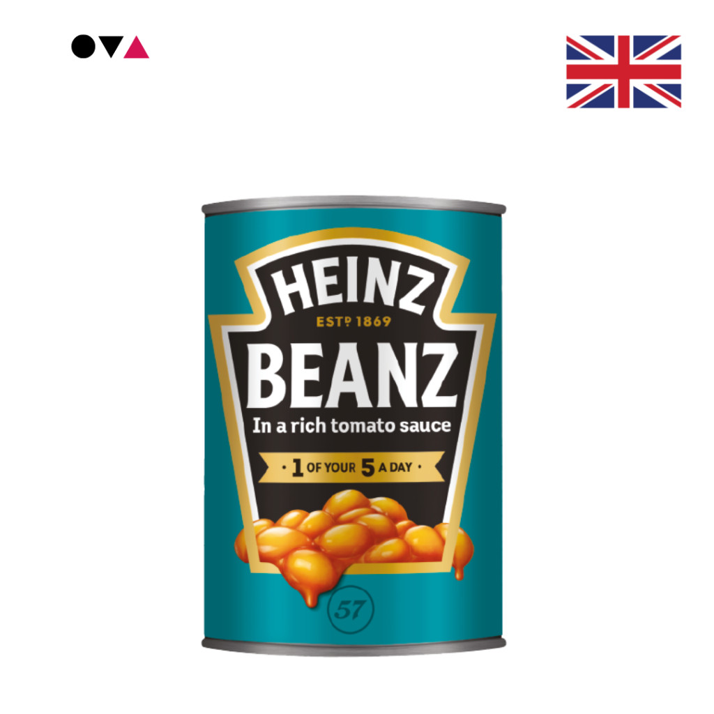 Heinz Baked Beans in Tomato Sauce 415g ถั่วอบในซอสมะเขือเทศเข้มข้นจาก Heinz ขนาด 415 กรัม