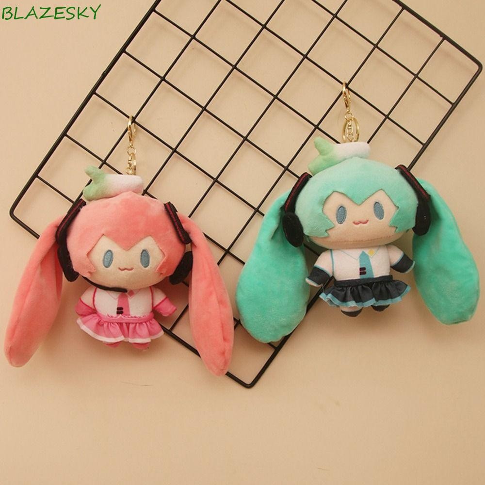 BLAZESKY ตุ๊กตา Hatsune Miku พวงกุญแจ, อะนิเมะตุ๊กตารุ่น Q Hatsune Miku พวงกุญแจ, ตุ๊กตา Miku พวงกุญ