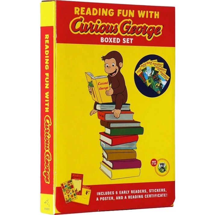Curious Monkey George Curious George Phonics การสะกดคําตามธรรมชาติ 3 ชุด (สามชุด)