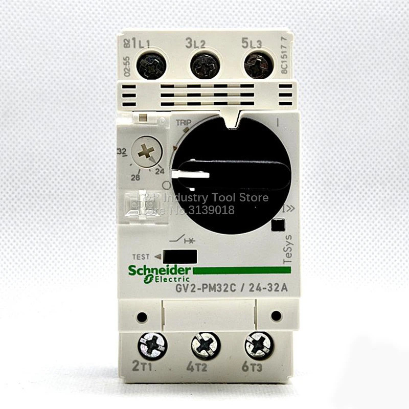 Original Schneider TeSys Deca GV2-PM32C Magnetic Motor Circuit Breaker Protection GV2PM32C 24-32A 3P