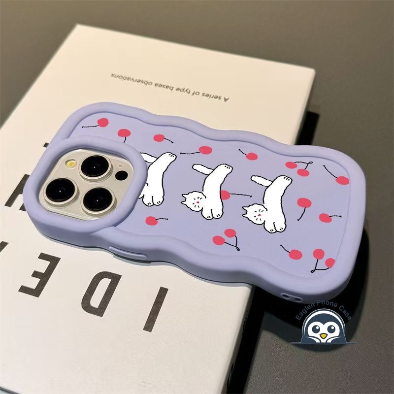 แมวน่ารักเชอร์รี่ 3D Waveเคสโทรศัพท์สําหรับHonor X9C X8C X7C X9A X9B X8A X8B X8 X7A X7 X7B X6 X6A X6