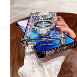 เคสโทรศัพท์สําหรับRedmiหมายเหตุ15 14 Pro + Plus Note15 15Pro 15Pro + 4G 5G 2025 เคสโทรศัพท์CDขาตั้งแหวนวงเล็บชุบโปร่งใสกันกระแทกปกหลัง