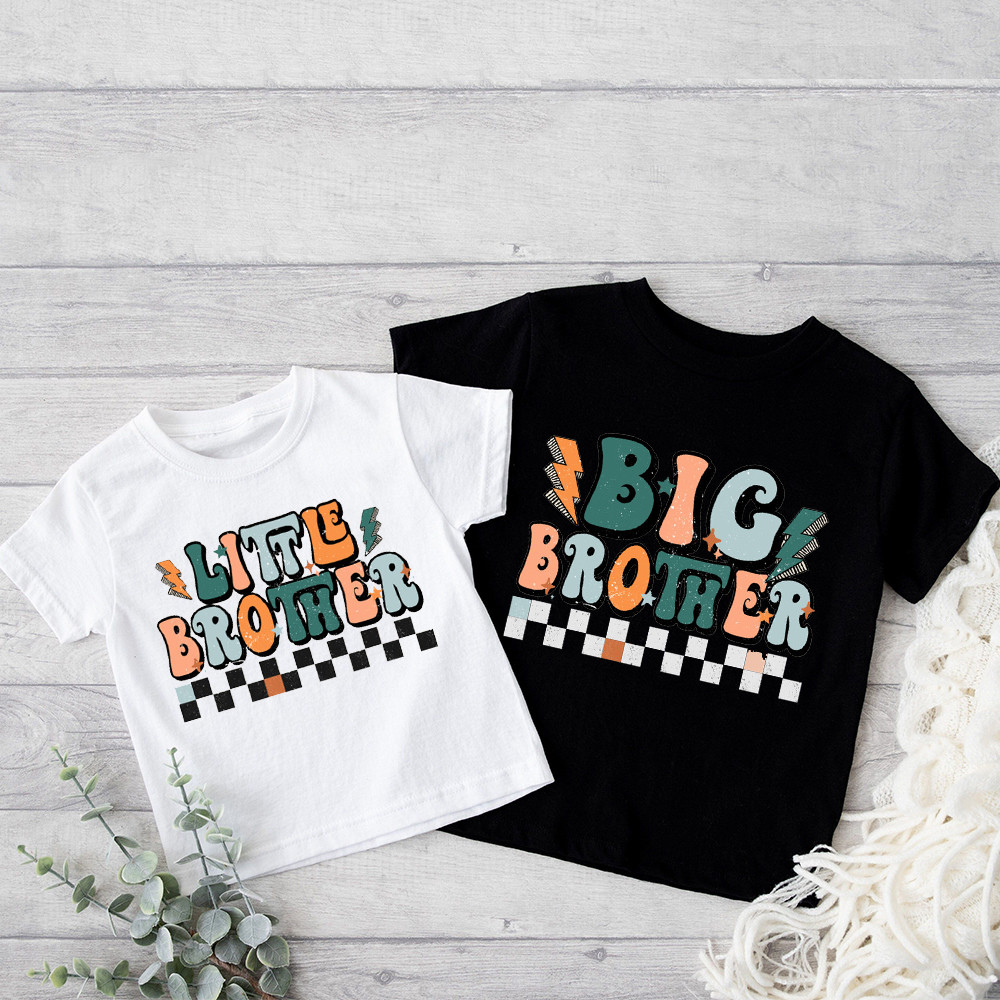 ใหม่ Big & Little Brother Sibling เสื้อการจับคู่ Sibling ชุดฤดูร้อนแขนสั้นเด็ก Tshirt เสื้อผ้าใหม่ B
