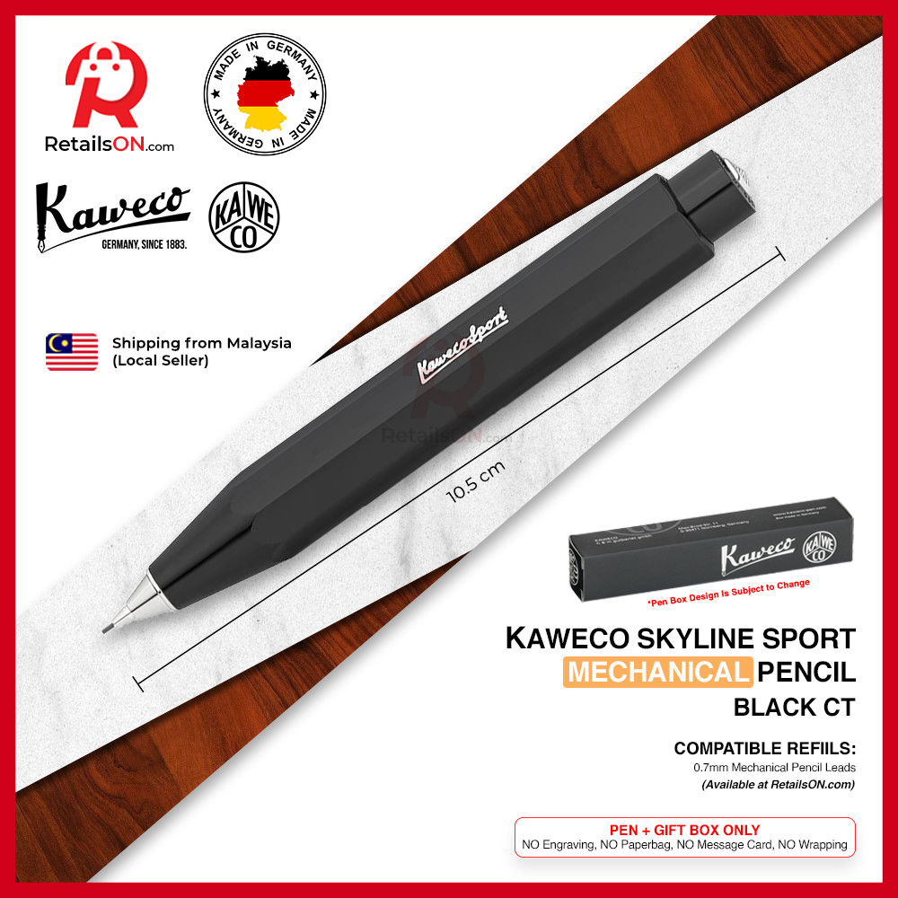 ดินสอกด Kaweco Skyline SPORT - Black Chrome Trim (0.7mm) / / [ขายปลีก]
