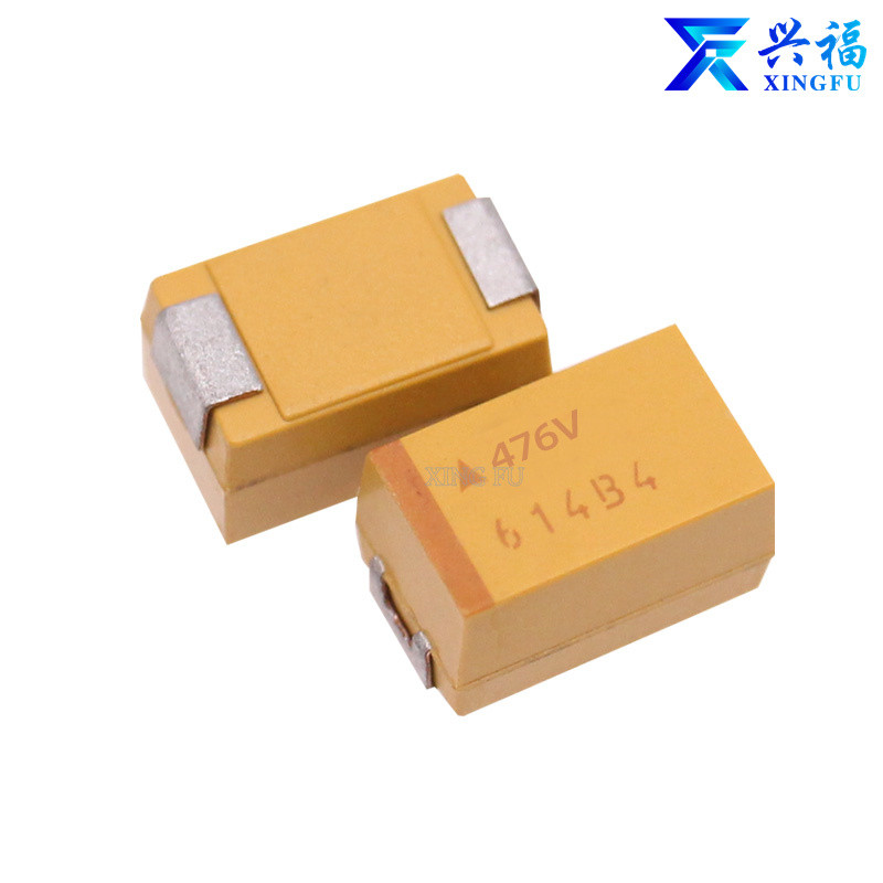 Chip Tantalum Capacitor 476V 47UF 35V E ประเภท 7343H 2917 10% สีเหลือง Polar Galblader Capacitor