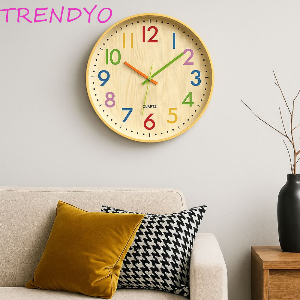 TRENDYO นาฬิกาแขวนดิจิตอล ขนาด 12 นิ้ว สไตล์โมเดิร์น สำหรับตกแต่งบ้านและออฟฟิศ