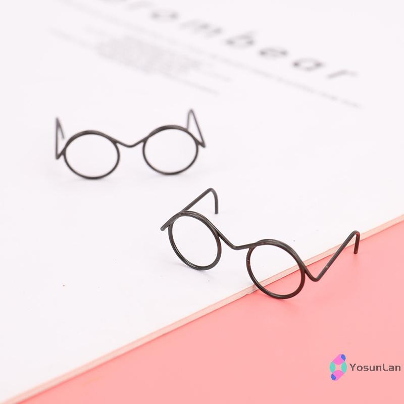 YosunLan แว่นตาแฟชั่นกรอบกลม Lensless Retro Cool Doll รูปที่ 4