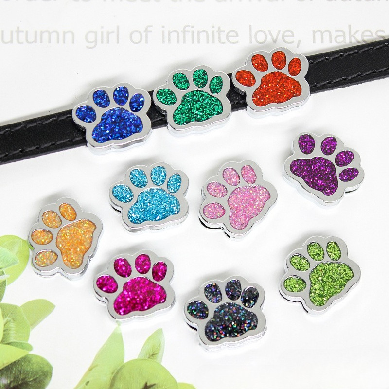 สไลด์ Charm พาว 8 มม. กะรัด DIY เครื่องประดับ สำหรับสร้อยข้อมือและสายรัดข้อมือ