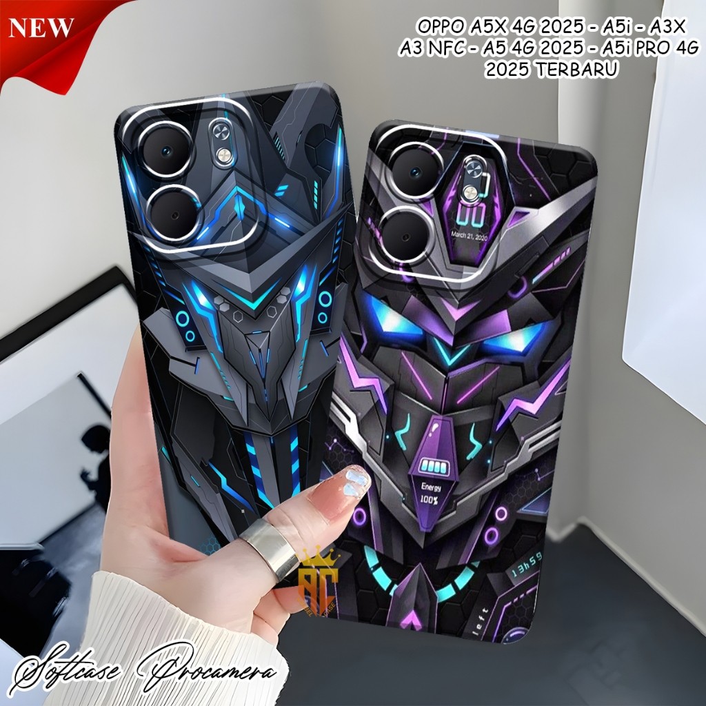 Softcase Hp Oppo A5x 4G 2025 - A5i - A3x - A3 NFC - A5 4g 2025 - A5i PRO 4G 2025 เคส Cool Robot Soft