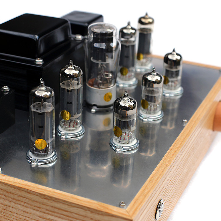 6P14/EL84 Push-Pull Tube เครื่องขยายเสียง 15WX2 สตูดิโอสามSegment Balanced หญิงเสียง Charming VU เมต
