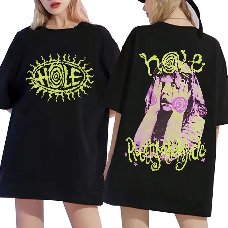 KATUN เทรนด์ใหม่เสื้อยืดกราฟิกที่สวยงามใน Rock Gat Courtney Love Band สําหรับผู้ชายและผู้หญิงเสื้อผ้