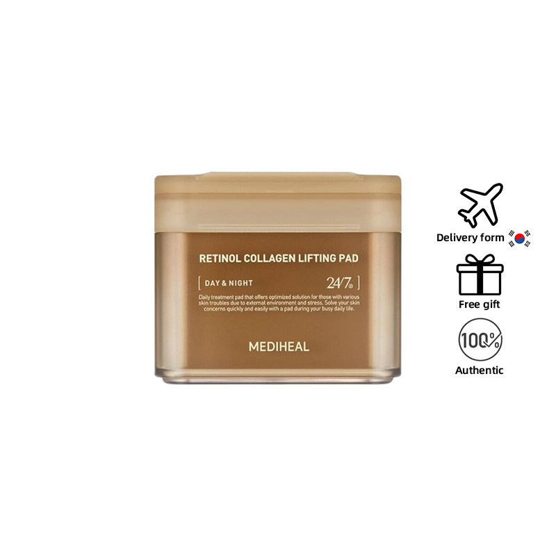 Mediheal คอลลาเจน ลิฟติ้ง โทนเนอร์แพด 100 แผ่น (NMF-THA วีต เซรามายด์) ลิฟต์และให้ความชุ่มชื้นผิว