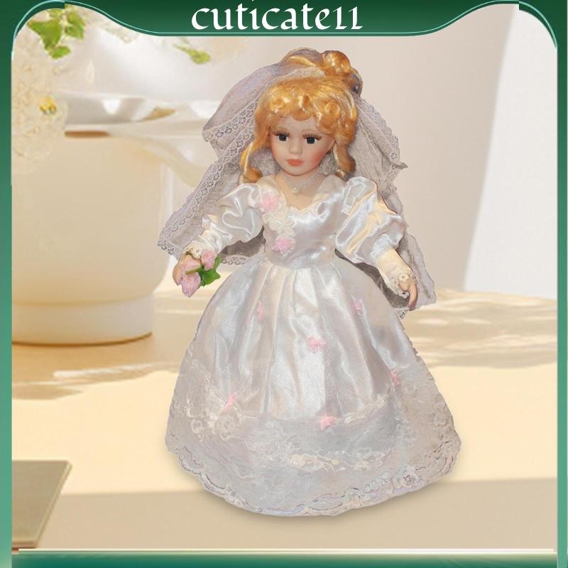 [cuticate11] Porcelain Doll Home Ornament Collection Mini Decorative Porcelain People