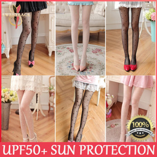 ถุงน่องสตรี ลายโบว์และหัวใจ บางเบา ระบายอากาศได้ดี