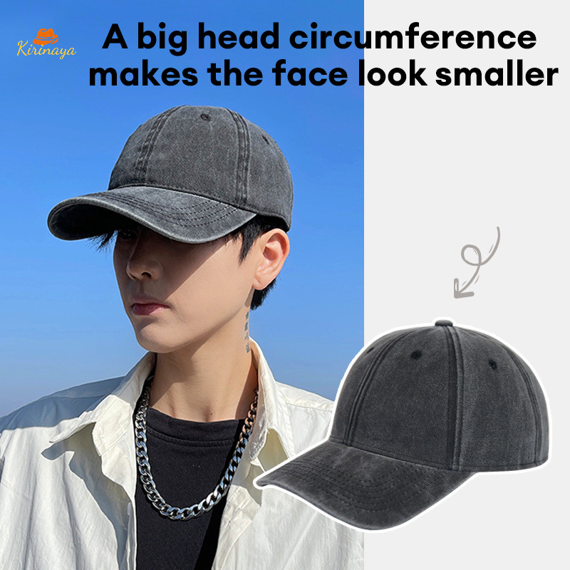 ส่งเร็ว🚚ผู้ชายและผู้หญิง หมวกเบสบอล ย้อนยุค หมวกทรงปีกกว้าง เรียบง่าย หมวกกันแดด ทันสมัย-Kirinaya