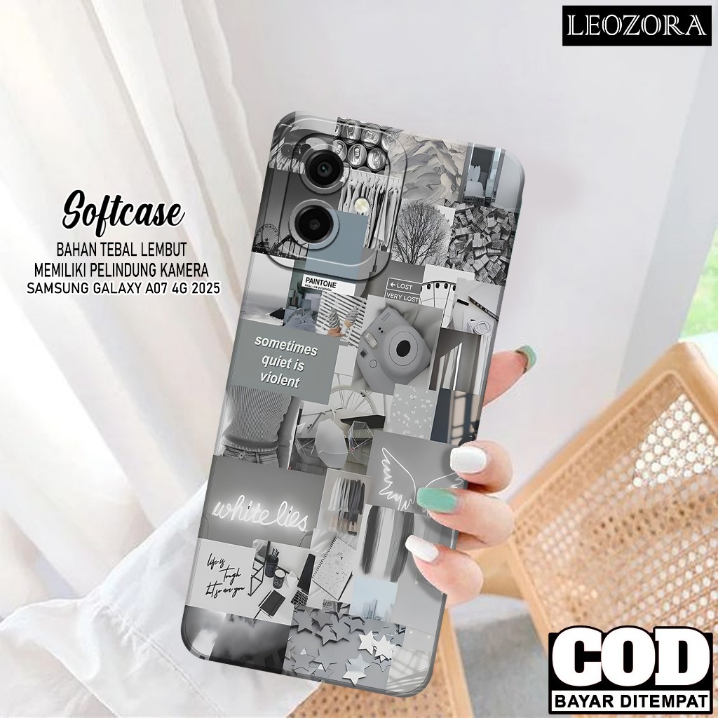 HP Samsung Galaxy A07 4G 2025 กรณีล่าสุด Softcase Pro กล้อง Softcase Samsung A07 4G เคสโทรศัพท์ Sams