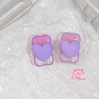 (1ชุด4ชิ้น) เคสถนอมสายชาร์จ Charger Protector Girly ปลอกหุ้มสายชาร์จ USB Type-C รูปหัวใจ สําหรับ Apple 18 20w ทนทานcable