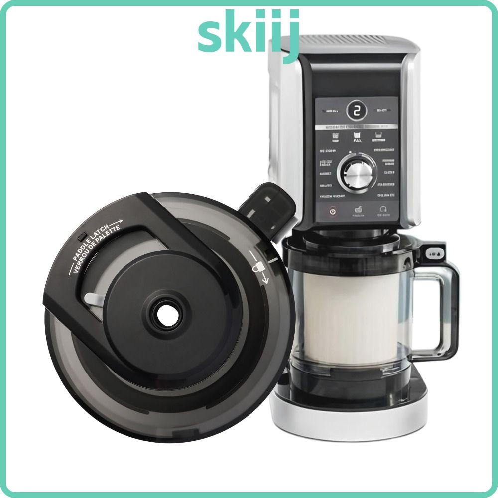 SKIIJ ฝาครอบชามด้านนอก, นํากลับมาใช้ใหม่ BPA ฟรีสําหรับ Creami Deluxe ฝาปิด, ทําความสะอาดง่าย Watert