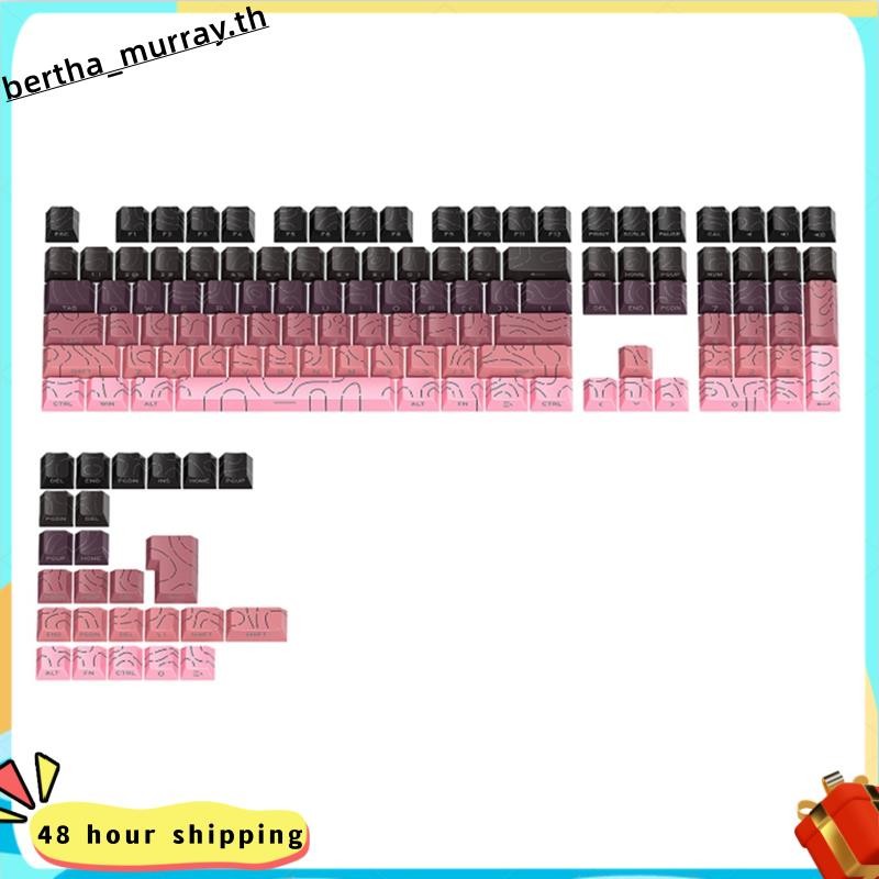 PBT ชุดปุ่มกดโปร่งแสง PBT โปร่งแสง 133 คีย์สําหรับคีย์บอร์ดแบบกลไกสําหรับเล่นเกม GMK87 F75 รุ่น