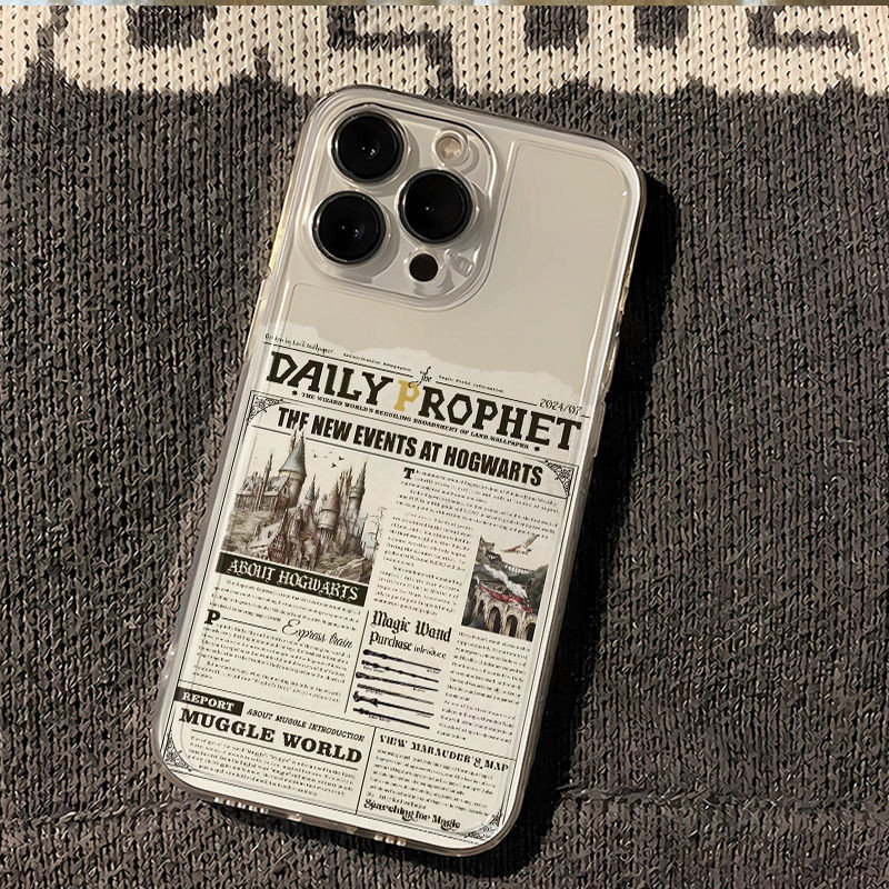 น่ารักและสนุก Harry Potter Wizard เคสโทรศัพท์สําหรับ iPhone 17 16 15 14 Pro Max/Plus 13 12 11 XR 6 / 7 /8 กันกระแทกอุปกรณ์เสริมโทรศัพท์แฟชั่นโปร่งใส TPU ปกอ่อน