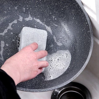 3/6/12PCS ทําความสะอาดสองด้าน Spongs ครัวเรือน Scouring Pad ครัวเช็ดฟองน้ําล้างจานผ้าจานทําความสะอาดผ้าเช็ดตัวอุปกรณ์เสริม