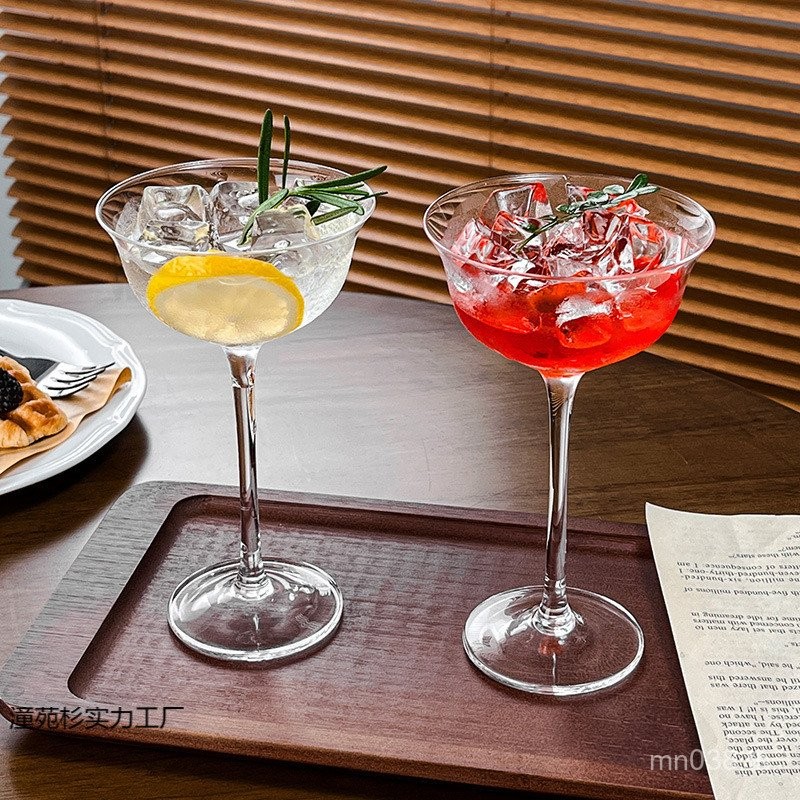 Dry Series แก้วปากกว้างคริสตัล Flared แก้วค็อกเทล Martini Goblet แก้วแชมเปญญี่ปุ่น Kimura 8OO0