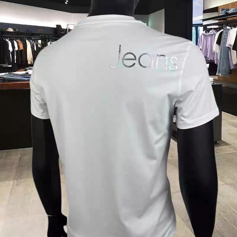 เสื้อยืดแขนสั้นผู้ชาย ผ้าฝ้ายแท้ สไตล์ใหม่อินเทรนด์จาก CK Official Flagship Store