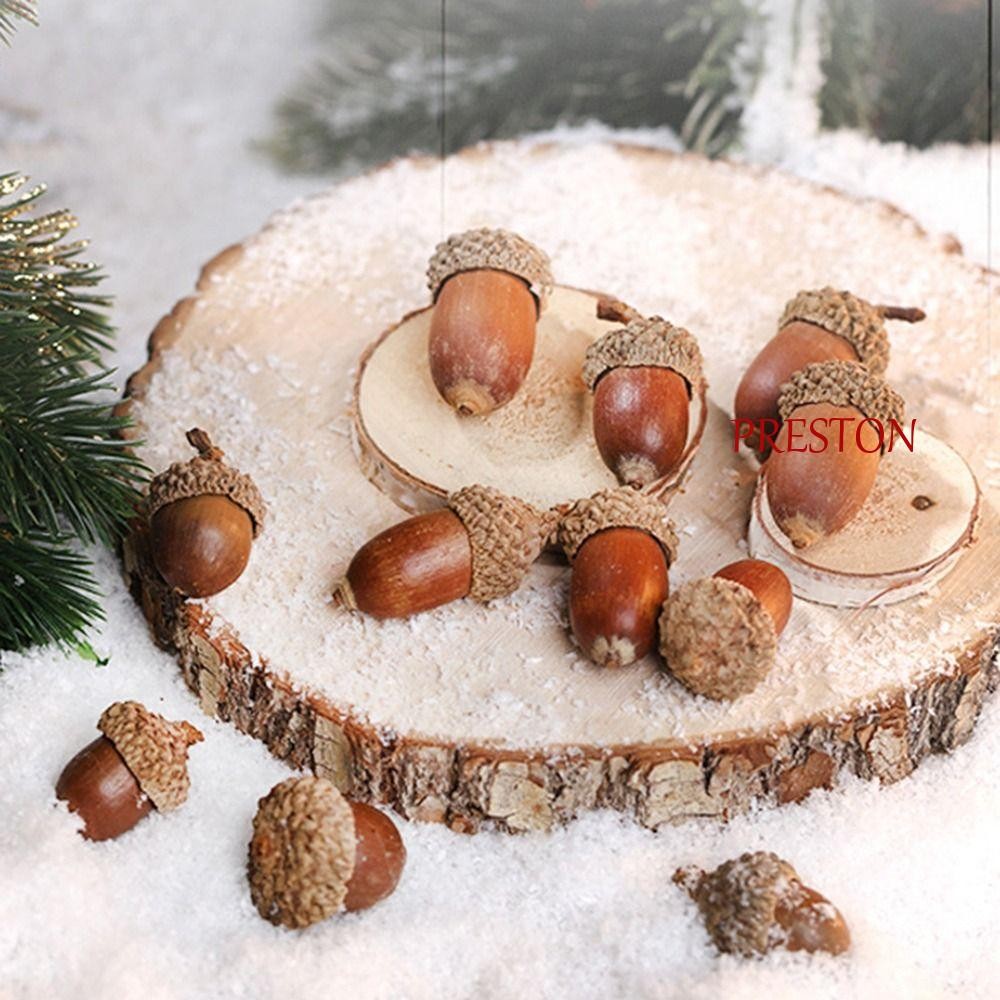 PRESTON ประดิษฐ์ Acorns งานแต่งงาน 50 ชิ้นโฟมธรรมชาติ DIY งานฝีมือตกแต่งคริสต์มาส