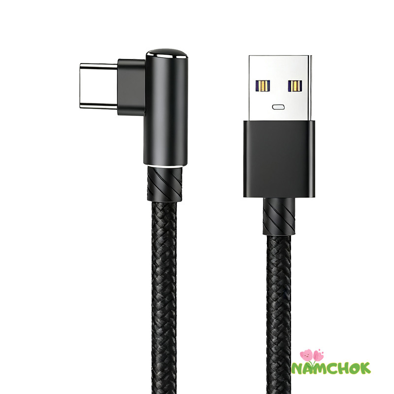 สายชาร์จโทรศัพท์แบบโค้งเร็ว เหมาะสำหรับสายชาร์จ Huawei Type-C-NK