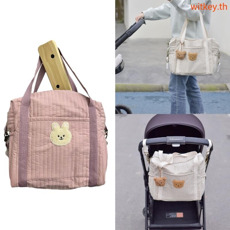 WIT รถเข็นเด็ก Organizer Bag Hangable Nappy Bag กระเป๋าเก็บผลิตภัณฑ์สําหรับเด็ก Pushchair Bag