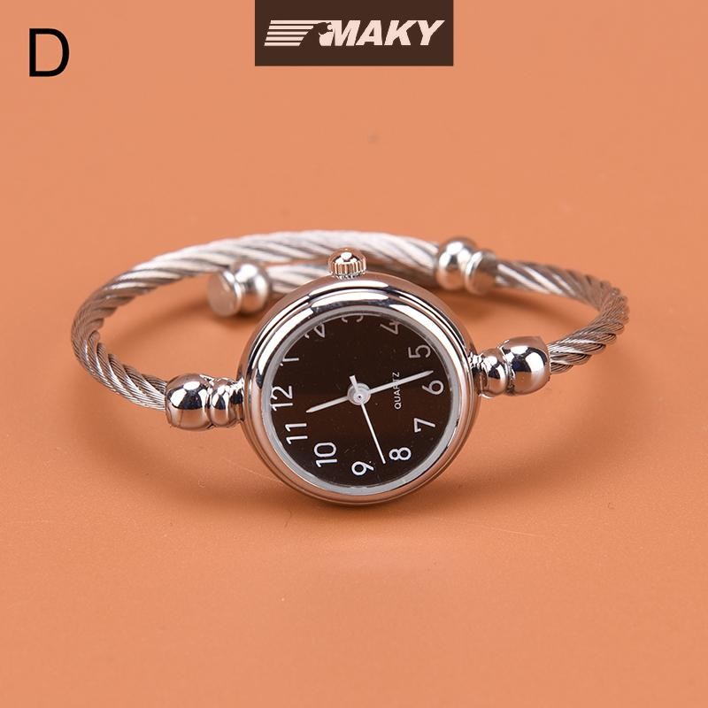 Llph 1 ชิ้น สีเงิน นาฬิกากําไลข้อมือ ผู้หญิง แฟชั่น สร้อยข้อมือ นาฬิกาควอตซ์ นักเรียน นาฬิกา LLP - รูปที่ 3