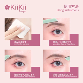 KiiKii ที่กันคิ้ว กันคิ้ว มีดกันคิ้ว 2 ชิ้น แบบยืดหดได้ พกพาสะดวก ใช้งานง่าย เหมาะกับทุกสภาพผิว