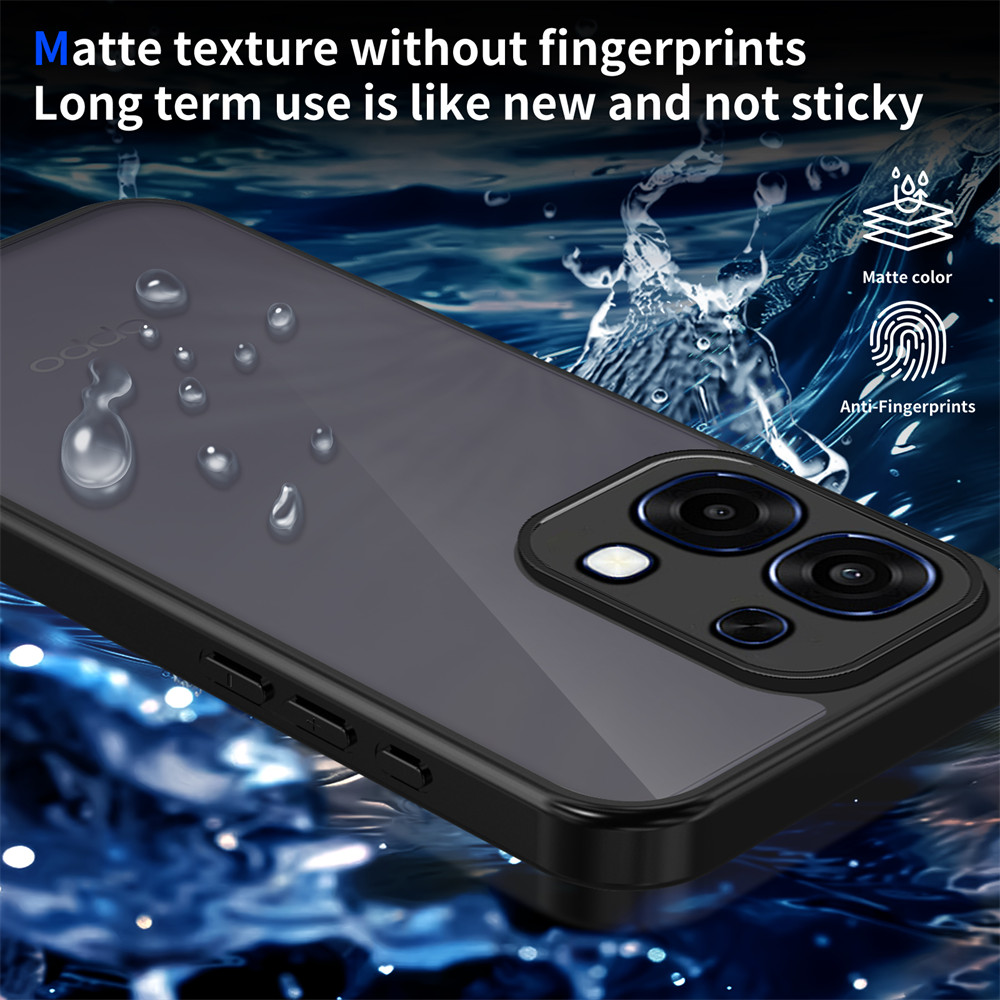 ปลอกสําหรับOppo A6 Pro OppoA6Pro A6Pro 5G Matteสีดําอะคริลิคเคสโทรศัพท์กันกระแทกป้องกันกันชนกรณีปกหลัง - รูปที่ 6