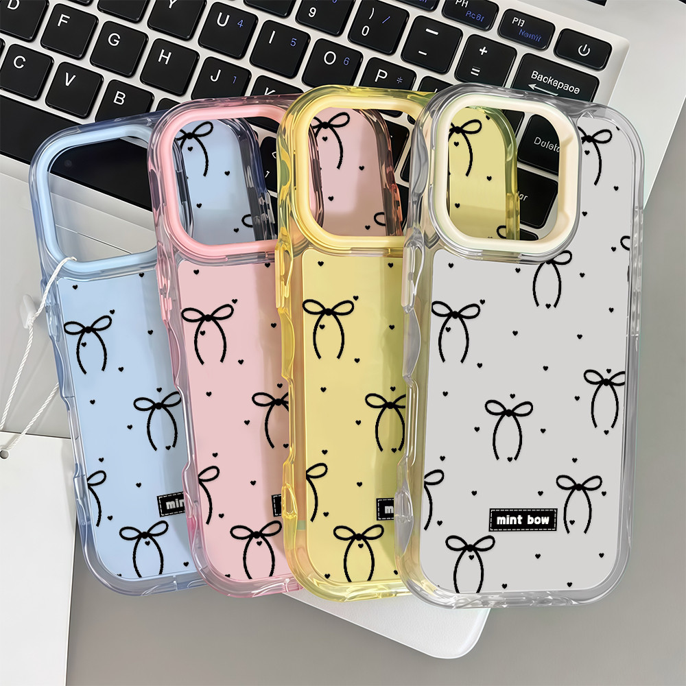 เคสโทรศัพท์ส่งทันที แบบระลอกสีสัน เคสใสเยลลี่ น่ารัก กันกระแทก For IPhone16 15 14 Pro PLUS 13 12 11 Promax GDBWEHY058