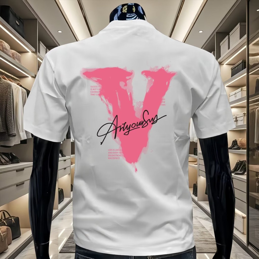 2025 NEW 2025 American High Street Handwritten Letter Print High Street Style Loose Straight Drop Sh