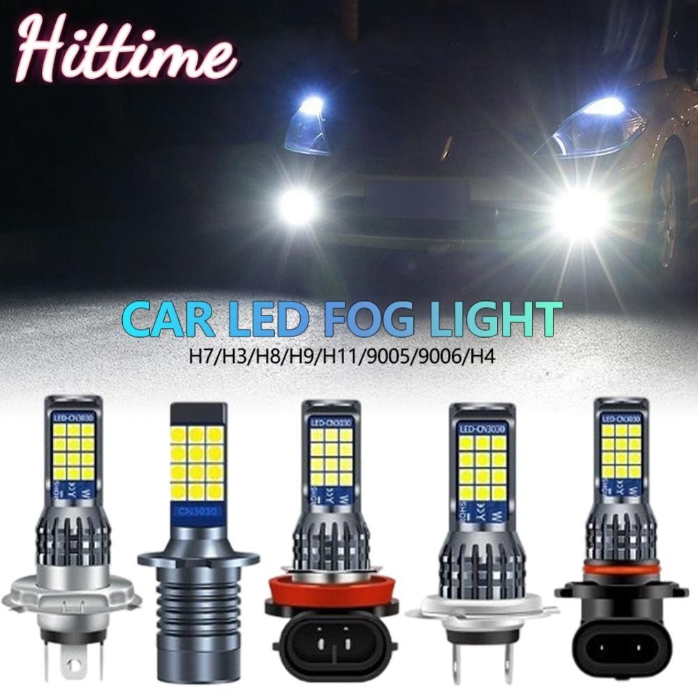 HITTIME 1PC H1/H11/H4/9005/9006/H3/H7 รถ LED หมอกหลอดไฟ 24SMD 20W ไฟ 12V-24V เปลี่ยนหมอกโคมไฟ Super 