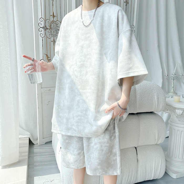 2025 NEW 2025 Summer Heavyweight Short Sleeve T-Shirt Couple Set T3553 Top P29-DK8514 Pants P29new23