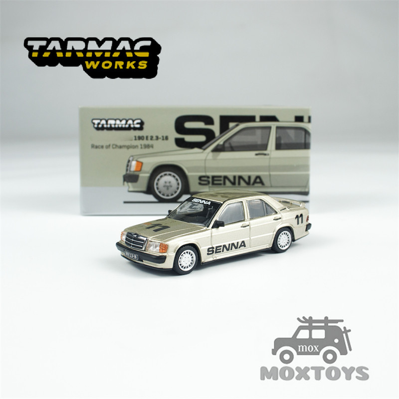 Tarmac Works 1:64 190 E 2.3-16 Race of Champion 1984 รถโมเดล ออฟไวท์