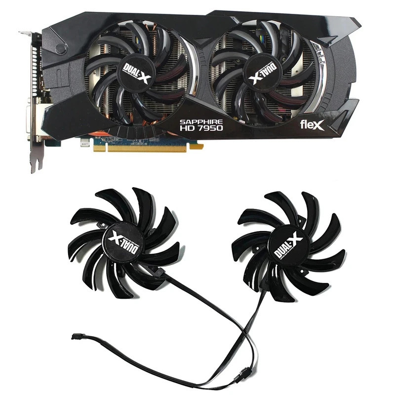 2 ชิ้น 85 มิลลิเมตร 0.35A FDC10H12S9-C FD7010H12S 4PIN สําหรับ Sapphire HD6850 HD6970 HD7870 HD7950 