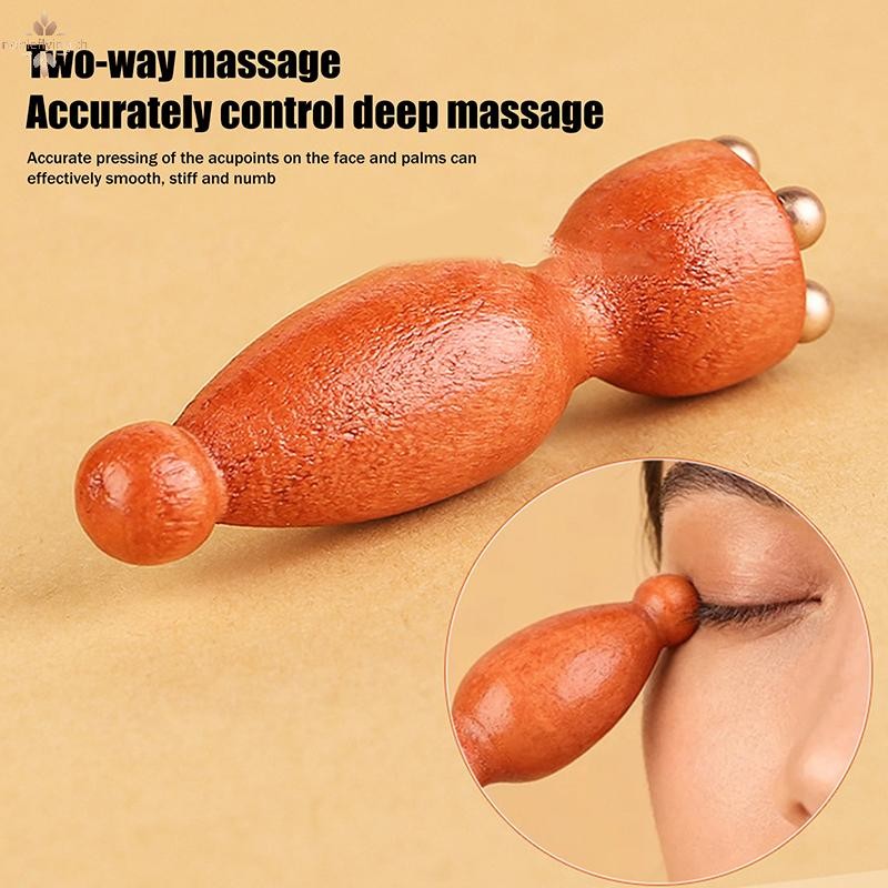 Nf 1 ชิ้น pod รูปร่างนวดเครื่องมือกายภาพบําบัดใบหน้าไม้จันทน์เครื่องมือนวดตา Gua Sha Face Skin Care นวด Sticks hybleflying