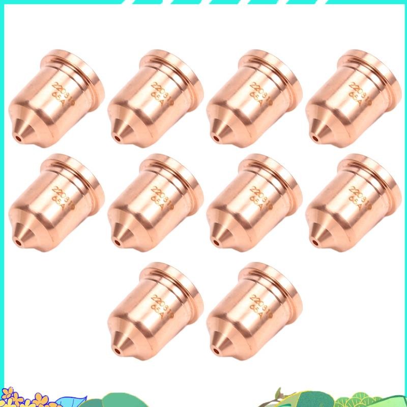 10ชิ้น 220819 65A หัวฉีด Fit สําหรับวัสดุสิ้นเปลืองไฟฉายตัดพลาสม่า 65/85/105