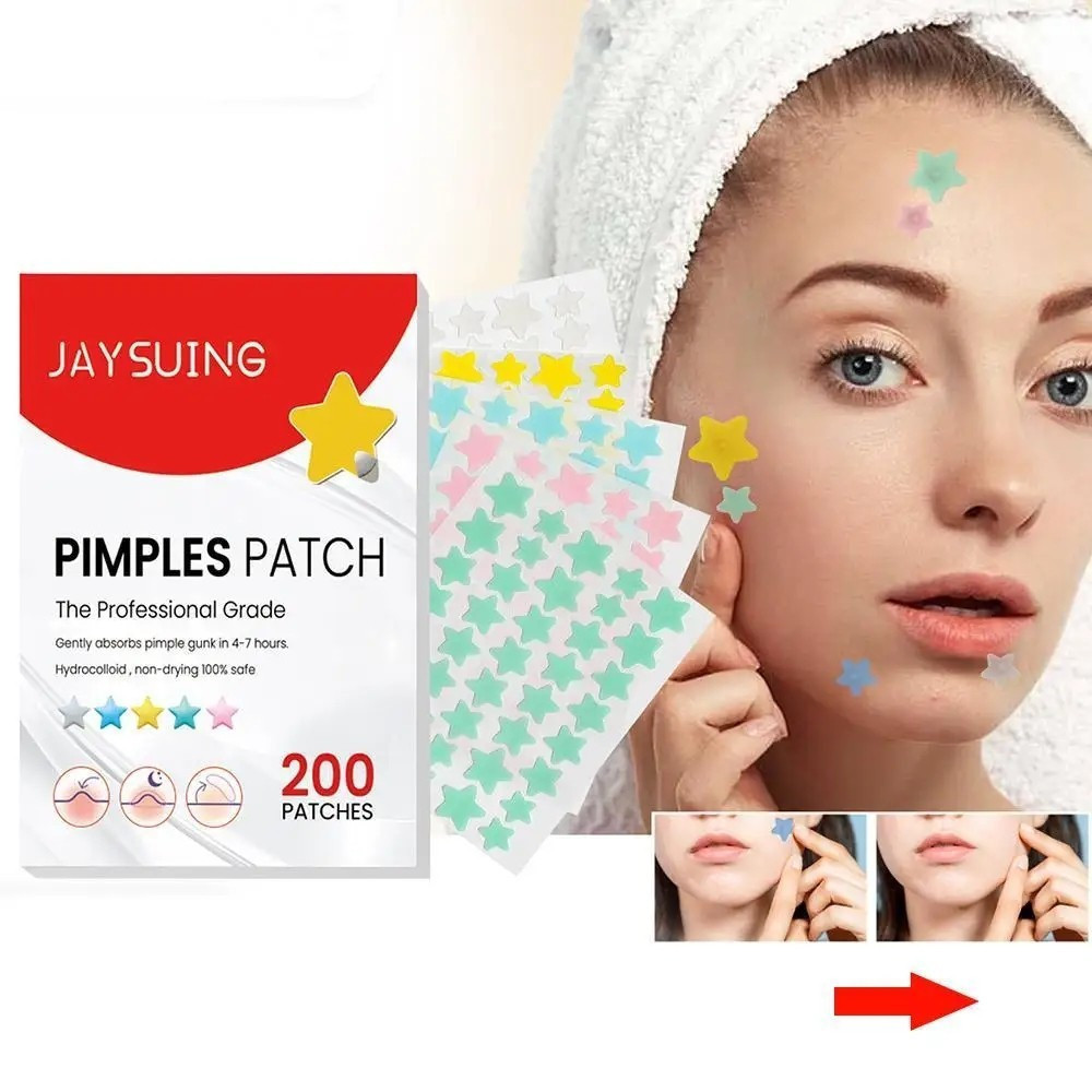 Hot Sale#Star Shape Acne Zit Patches Colorful Hydrocolloid Acne Dots Pimple Patches Cute Pimple Heal