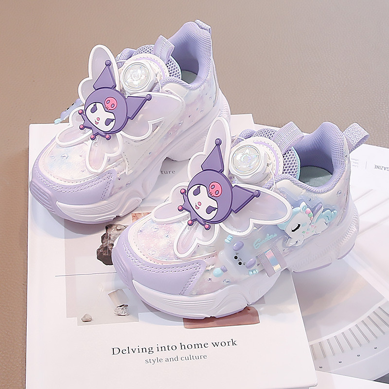 25-30913 รองเท้าเด็ก. รองเท้าคุณพ่อปุ่ม Kids Wings Kuromi Melody ไซส์ 26-37